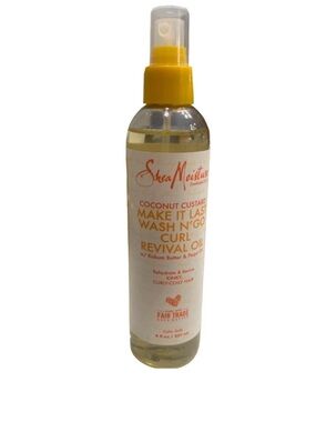 Shea Moisture Coconut Custard Make It Last Wash N' Go Curl Revival Oil 8 Oz